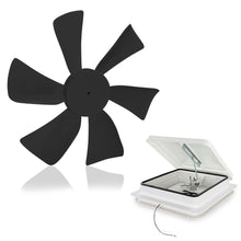 Load image into Gallery viewer, Fan Blades Replacement with Round Bore – 6” Inch Black RV Bathroom Fan
