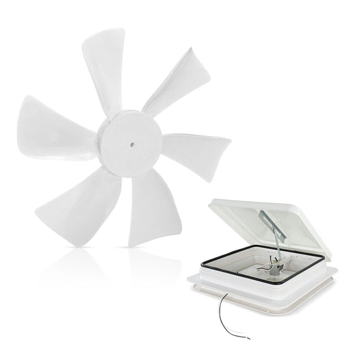 Fan Blades Replacement with D-Bore – 6” Inch White RV Bathroom Fan